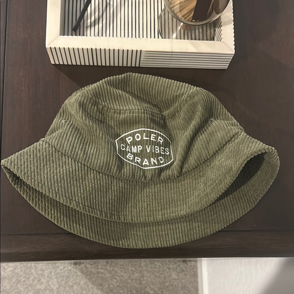 Poler Green Corduroy Bucket Hat